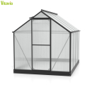 Vitavia Gewächshaus Triton 5000 6mm HKP BxT 198x256cm schwarz + Fundamentsrahmen