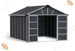 Palram-Canopia Gerätehaus YUKON 11x13.1 BxTxH 332x393x252cm ohne Boden