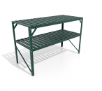Vitavia Alu-Tisch 2 Ablagen BxTxH 121x54x76cm smaragd, freistehend