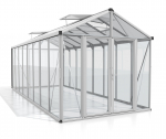 Vitavia Gewächshaus Zeus Comfort 15700 ESG/HKP 258x614cm eloxiert