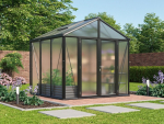 Vitavia Gewächshaus Zeus Comfort 6200 10mm HKP BxT 258x242cm 6,2m² Alu schwarz