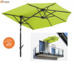 Schneider Balkon Kurbelschirm Salerno mezza 150x150 Stock 38mm apfelgrün + Hülle