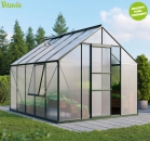 SET Vitavia Gewächshaus Meridian 1 8300 2,5x3,2 4mm HKP smaragd + Fundamentsrahmen